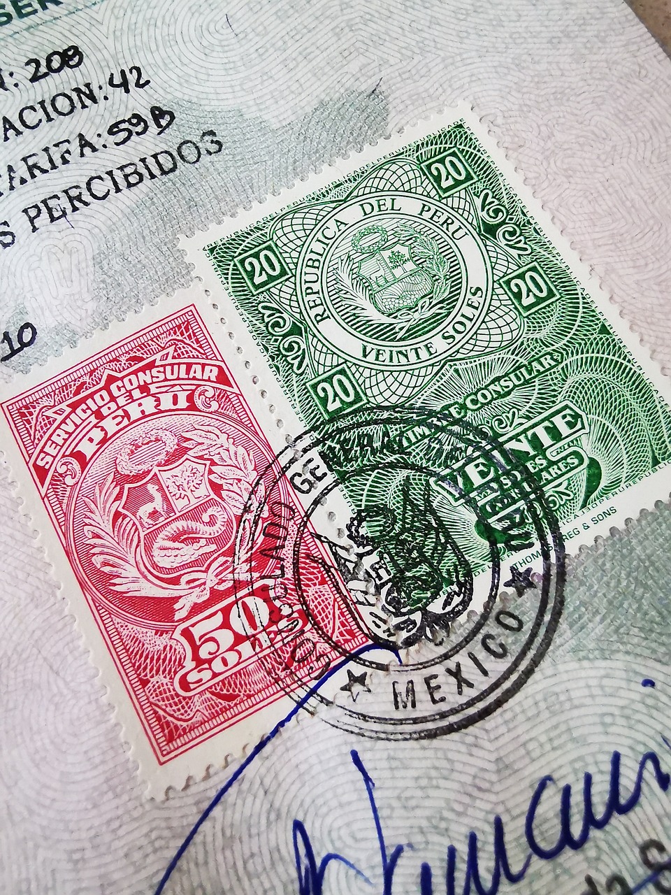 passport, stamps, visa